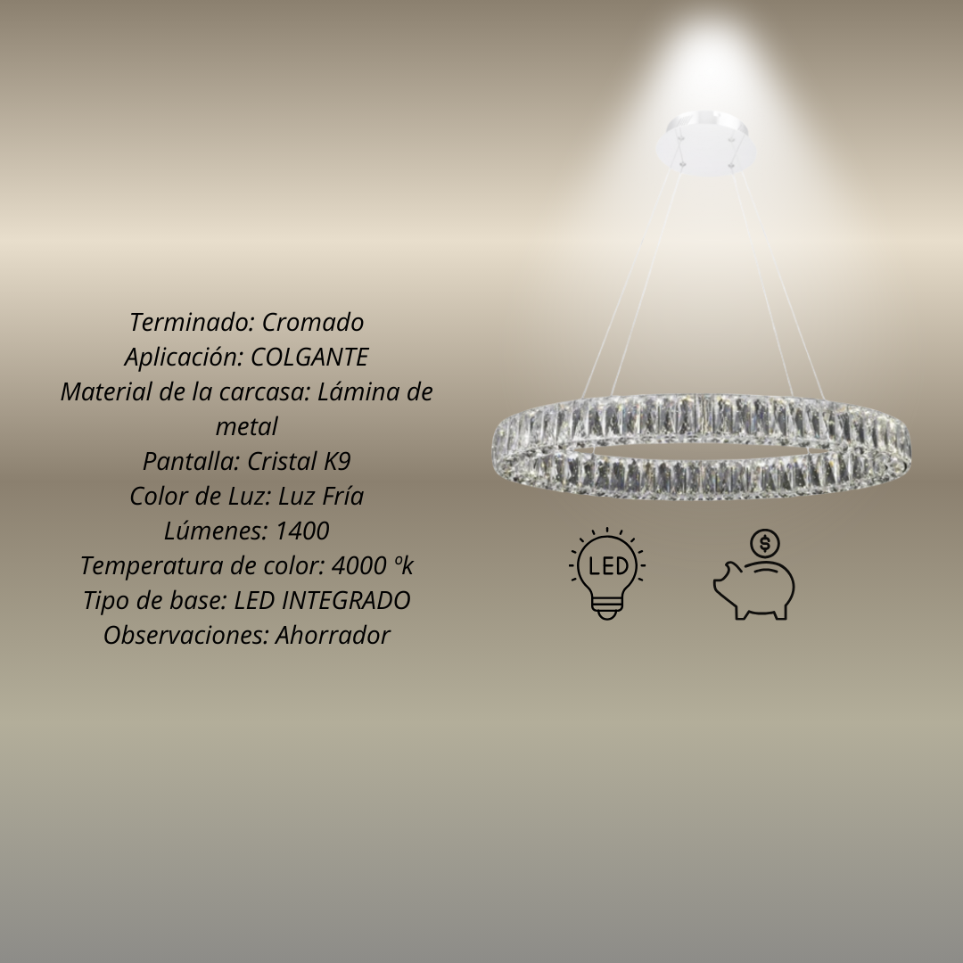 Royal, Luminaria de colgar LED  Integrado
